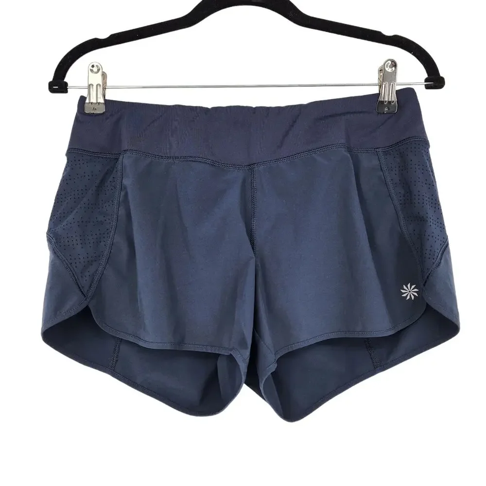 Athleta Women's Athletic Track This Run Hike Casual Shorts Navy Size Small